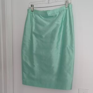 Escada Light Green Pencil Skirt